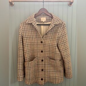 Sezane Will Jacket - Blue and Ochre Check